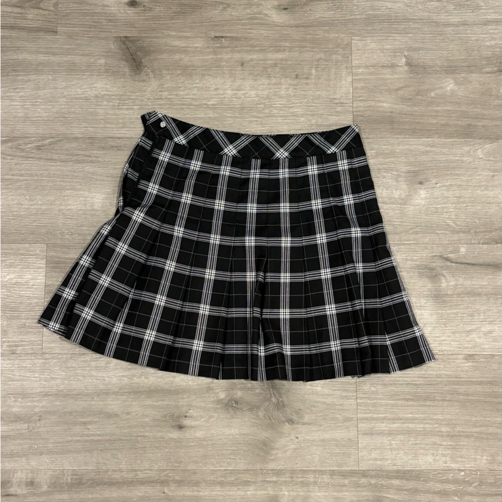 Divided Plaid Skirt Pleated Tennis